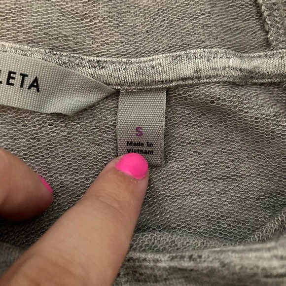 Athleta Dress Womens Sz S Mini Gray Heather Hooded Stretch Comfort Pockets - Picture 8 of 13